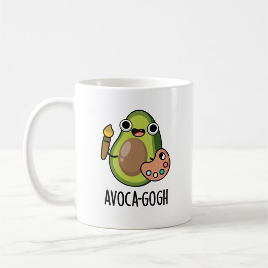 Avoca-gogh Funny Avocado Artist Pun Koffiemok (Links)