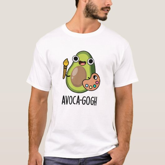 Avoca-gogh Funny Avocado Artist Pun T-shirt (Voorkant)