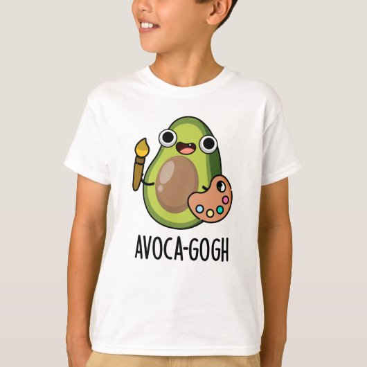 Avoca-gogh Funny Avocado Artist Pun T-shirt (Voorkant)