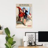 Avoca Scranton Wilkes-Barre TWA Trans World Poster (Thuiskantoor)
