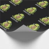Avoca-tenen Grappige Avocado Puns Donker BG Cadeaupapier (Hoek)
