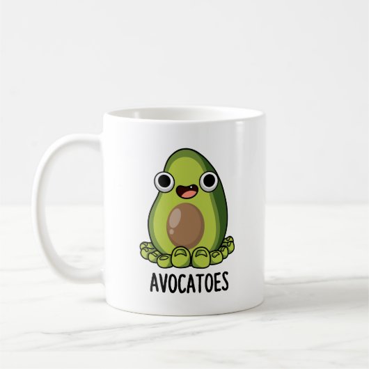 Avoca-tenen Grappige Avocado Puns Koffiemok (Links)