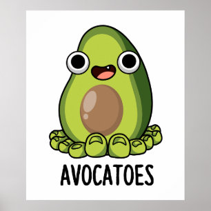 Avoca-tenen Grappige Avocado Puns Poster