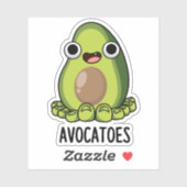 Avoca-tenen Grappige Avocado Puns Sticker (Vel)