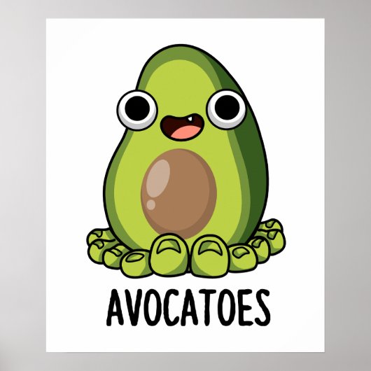 Avoca-tenen Grappige Avocado Woordspelingen  Poster (Voorkant)