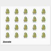 Avoca-tenen Grappige Avocado Woordspelingen  Ronde Sticker (Vel)
