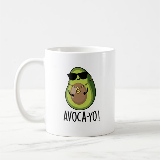 Avoca-yo Funny Cool Avocado Pun Koffiemok (Links)