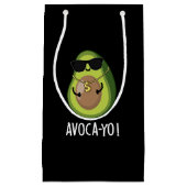 Avoca-yo Grappig Cool Avocado Pun Dark BG Klein Cadeauzakje (Voorkant)