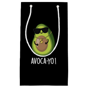 Avoca-yo Grappig Cool Avocado Pun Dark BG Klein Cadeauzakje