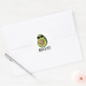 Avoca-yo Grappige Cool Avocado Pun Ronde Sticker (Envelop)