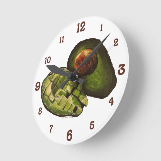 Avocado acrylic Wall klok (Hoek)