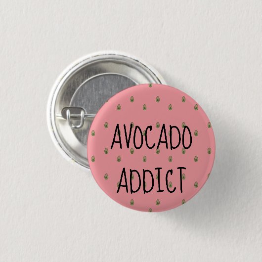 Avocado Addict Ronde Button 3,2 Cm (Voorkant /achterkant)