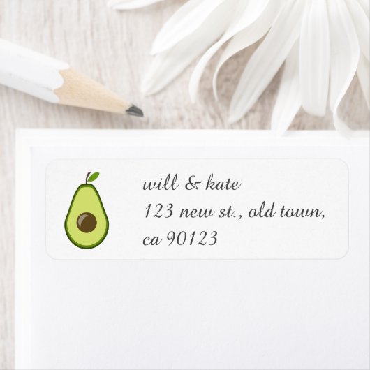 Avocado-Adresetiketten Etiket (Insitu)