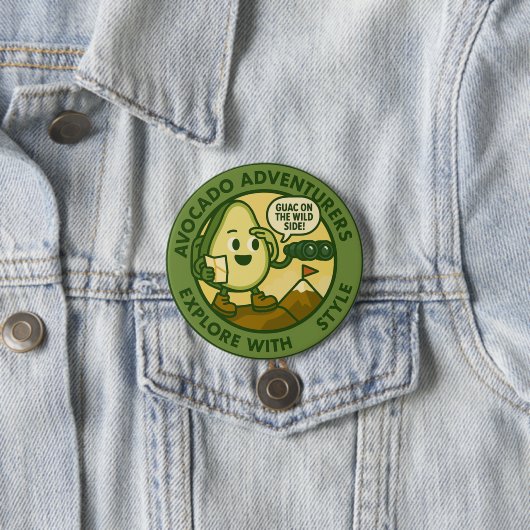 Avocado Adventurers Explore With Style Ronde Button 7,6 Cm (In situ)