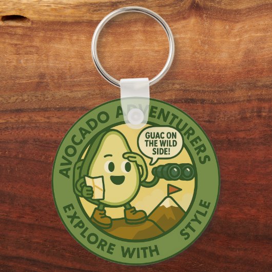 Avocado Adventurers Explore With Style Sleutelhanger (Voorkant)