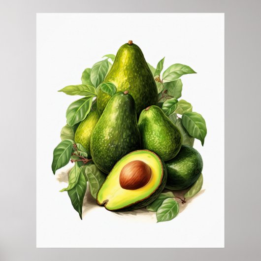 AVOCADO afdrukbaar Poster (Voorkant)