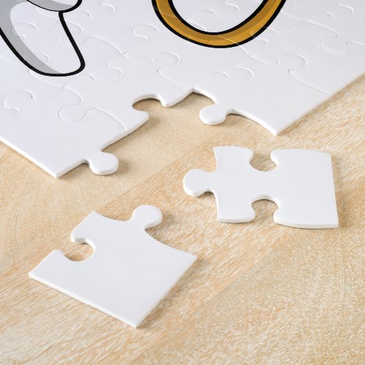 Avocado als ambachtsman met boor legpuzzel (Zijkant)