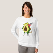 Avocado als ambachtsman met boor t-shirt (Voorkant volledig)