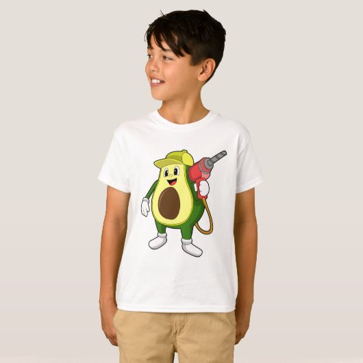 Avocado als ambachtsman met boor t-shirt (Voorkant volledig)