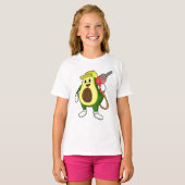 Avocado als ambachtsman met boor t-shirt (Voorkant volledig)