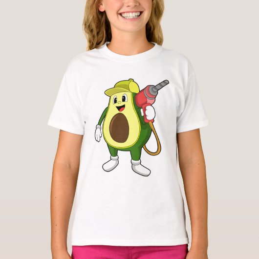 Avocado als ambachtsman met boor t-shirt (Voorkant)