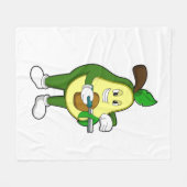 Avocado als hairdresser met Razor Fleece Deken (Voorkant (Horizontaal))