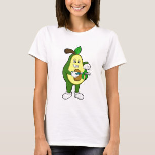Avocado als hairdresser met Razor T-shirt