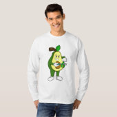 Avocado als hairdresser met Razor T-shirt (Voorkant volledig)