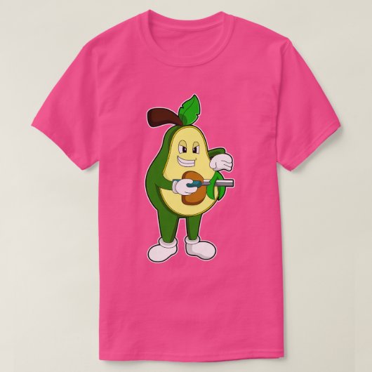 Avocado als hairdresser met Razor T-shirt (Design voorkant)