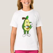 Avocado als hairdresser met Razor T-shirt (Voorkant)