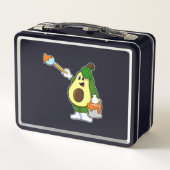 Avocado als Schilder met het borstel van de Verf (Achterkant)