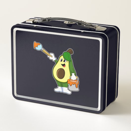 Avocado als Schilder met het borstel van de Verf (Achterkant)