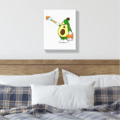 Avocado als Schilder met het borstel van de Verf Canvas Afdruk (Insitu (Slaapkamer))