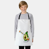 Avocado als Schilder met het borstel van de Verf Schort (Gedragen)