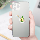 Avocado als Schilder met het borstel van de Verf Sticker (Telefoon)