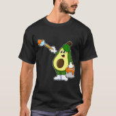 Avocado als Schilder met het borstel van de Verf T-shirt (Voorkant)