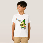 Avocado als Schilder met het borstel van de Verf T-shirt (Voorkant volledig)