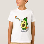 Avocado als Schilder met het borstel van de Verf T-shirt (Voorkant)