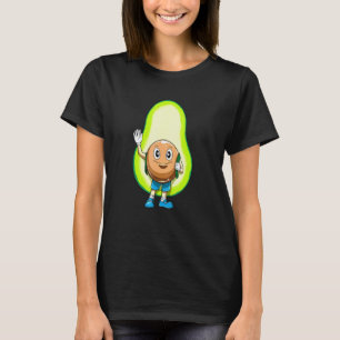 Avocado als wandelaar voor veganisten en vegetarië t-shirt