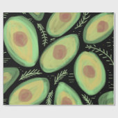 Avocado Aquarel Kunst Cadeaupapier (Vlak)