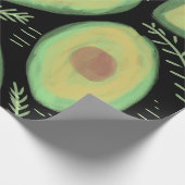 Avocado Aquarel Kunst Cadeaupapier (Hoek)