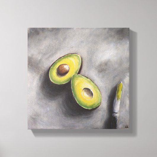 Avocado Art Modern Stilleven Ontbijt gezond vet Canvas Afdruk (Voorkant)