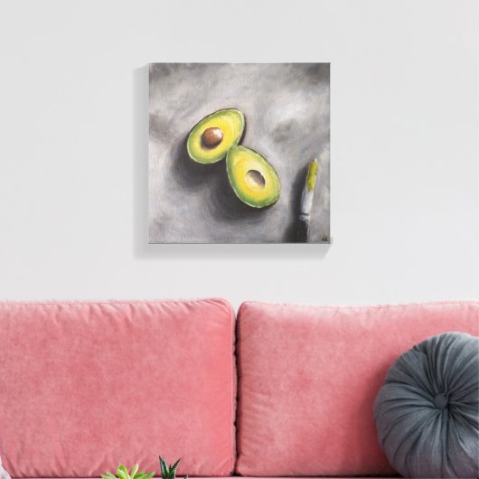 Avocado Art Modern Stilleven Ontbijt gezond vet Canvas Afdruk (Insitu (Woonkamer))