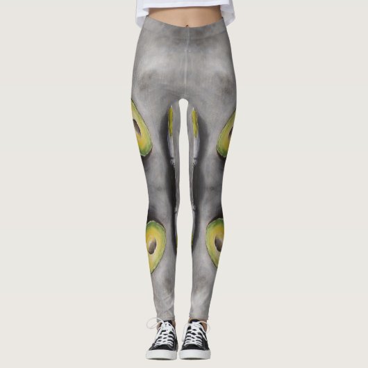 Avocado Art Modern Stilleven Ontbijt gezond vet Leggings (Voorkant)
