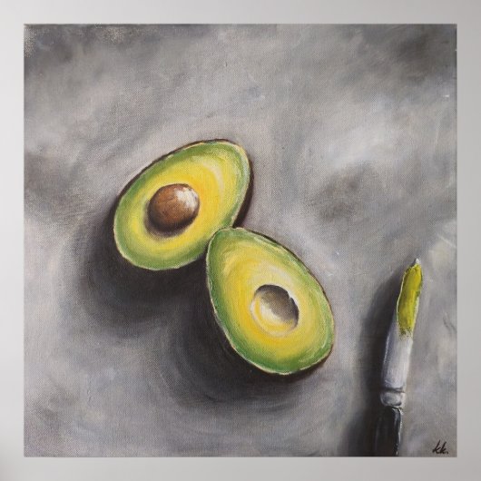 Avocado Art Modern Stilleven Ontbijt gezond vet Poster (Voorkant)