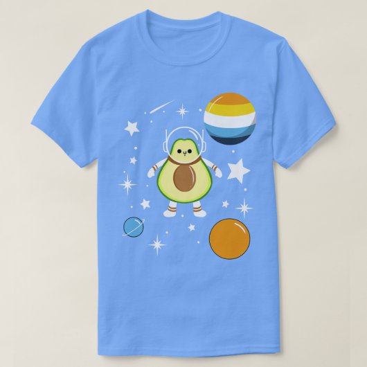 Avocado Astronaut Aroace Pride T-shirt (Design voorkant)