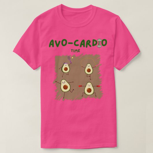 Avocado Avo cardio time T-shirt (Design voorkant)