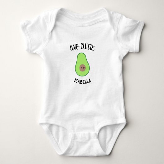Avocado Avo-Cutie Persoonlijke Baby Bodysuit-pak Romper (Voorkant)