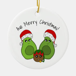 Avocado - Avo Merry Kerstfamilie Cute Ornament
