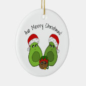 Avocado - Avo Merry KerstFamily Cute Ornament (Rechts)